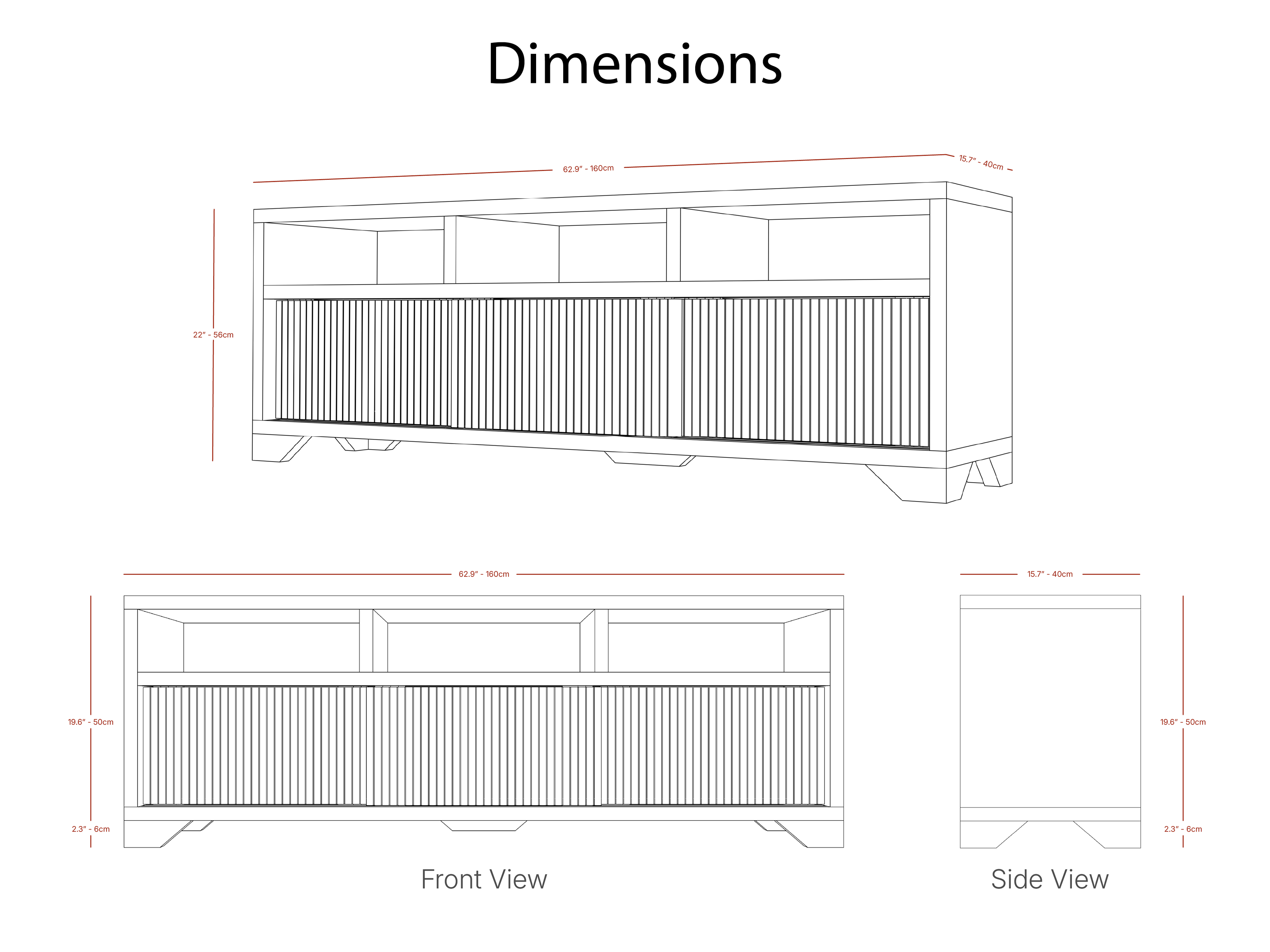 Masif Çam TV Ünitesi